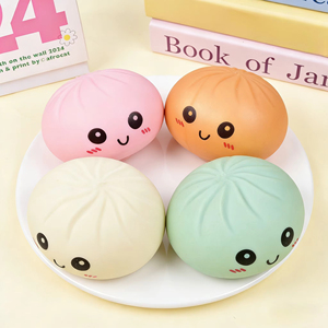 Colorful Dumpling Squishy Stress Relief Ball With Bamboo Steamer Soft Rebound Squeeze <b>Fidget</b> Sensory Toy Funny Creative Gift - Product Image 3