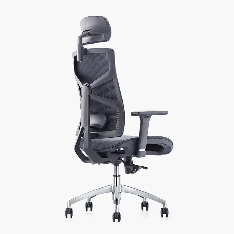 Chaise de bureau ergonomique à dossier haut en maille, repose-bras 3D, avec hauteur réglable, 1 pièce