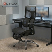Siège de bureau de luxe réglable en hauteur SIHOO S100 chaise ergonomique avec repose-pieds chaise président chaise de direction