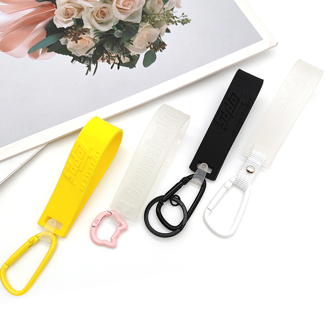 Custom Logo Rubber Key Holder Bracelet Waterproof Silicone Wristband for Yoga PVC Strap