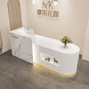 Mostrador de Recepción de Diseño Artístico Moderno en FRP, Personalizado con Estilo Creativo para Vestíbulo Comercial - Product Image 6