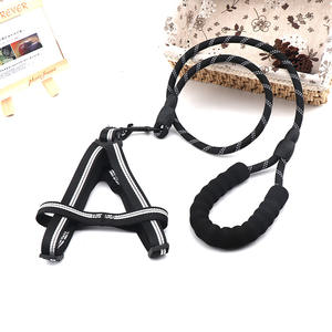 कुत्ते पट्टा के लिए संग्रह पु चमड़े विरोधी छाल कॉलर आधुनिक पीवीसी चिंतनशील Halti सिर कस्टम फ्लेक्सी पालतू बनियान दोहन - Product Image 2