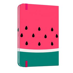 Impression personnalisée Mignon Pastèque A5 100gsm Papier Parfaitement Relié Couverture Rigide Bonheur Style de Vie Journal avec Sangle - Product Image 3