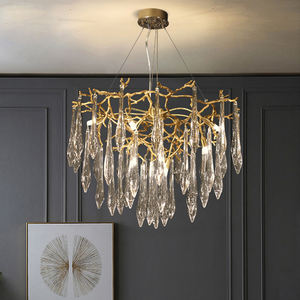 Candelabro decorativo diseño Interior LED candelabro gota de lluvia para cocina árbol sala de estar candelabro moderno de lujo - Product Image 1