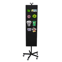 Présentoir magnétique avec crochet, en métal noir, pour magasin de détail, 1 pièce,