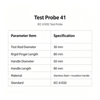 IEC61032 Figure 16 Test Probe 41 / Test Thorn Probe for Electrical Safety Enclosure Access Testing