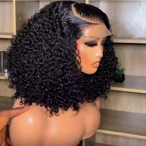 13x6 HD Lace Frontal Curly Bob Wig — Pre-Plucked Glueless