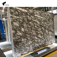 Tostone Classique Naturel Calacatta Alto Dalle de Pierre de Marbre Carrée Polie pour Salon Plancher et Île Meubles D'intérieur