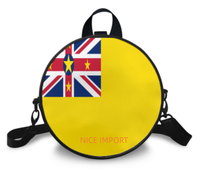 Tas Bahu Bendera Martinique untuk Wanita Tas Tangan Bulat PU dengan Ritsleting untuk Penggunaan Sehari-hari Dompet Ponsel Tas Selempang Wanita Trendi