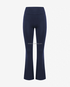 Leggings de yoga à taille haute de couleur verte, extensible dans les quatre sens, sans couture, léger, confortable, de haute qualité, logo personnalisé - Product Image 4