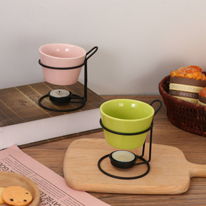 Réchauffeur <span class=keywords><strong>de</strong></span> fondue au fromage ramequin en céramique avec chauffe-plat beurre et cire au chocolat ensemble <span class=keywords><strong>de</strong></span> chauffe-fondue aux fruits <span class=keywords><strong>de</strong></span> <span class=keywords><strong>mer</strong></span> avec support outils à fromage - Product Image 1