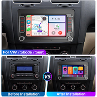 Autoradio Android 2 Din OLED 7 pouces avec GPS pour tableau de bord VW Golf, CarPlay, Android Auto, écran partagé, DSP, caméra de recul, WiFi