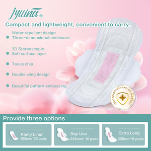Servilleta sanitaria <span class=keywords><strong>menstrual</strong></span> de algodón orgánico de alta calidad, almohadillas femeninas transpirables con anión, comodidad óptima, forma alada, venta al por mayor - Product Image 3
