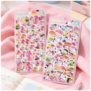 Pegatina 3D con Relieve de Animales de Sushi, Adhesivo Estéreo de Cristal, Pingüino Gourmet, Conejo, Decoración Japonesa para Teléfono Móvil y Ordenador - Product Image 4