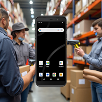 Escáner de código de barras robusto 4G Android PDA 1d 2d Datos de clientes inalámbricos Vidrio de silicio de alta alúmina, escáner de inventario de dureza 9H NFC
