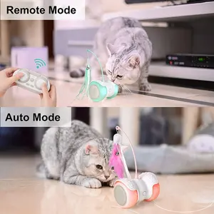 Robot electrónico automático para gatos, juguete interactivo con Control remoto, muestra disponible