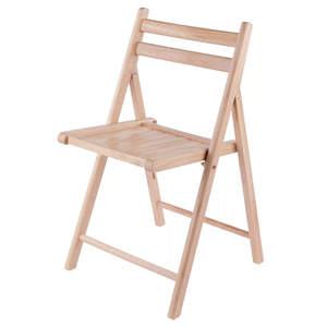 Chaises de jardin pliantes modernes en bois massif pour événements de mariage Salle à manger Café Patio Plage Restaurant Balcon - Product Image 6