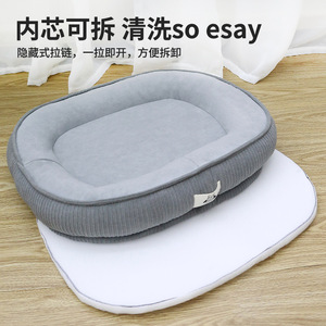 <b>Dog</b> <b>Bed</b> Oval Shape Extra Thick Warm Polyester Fiber Fill Four Seasons Use For <b>Dogs</b> - Product Image 5
