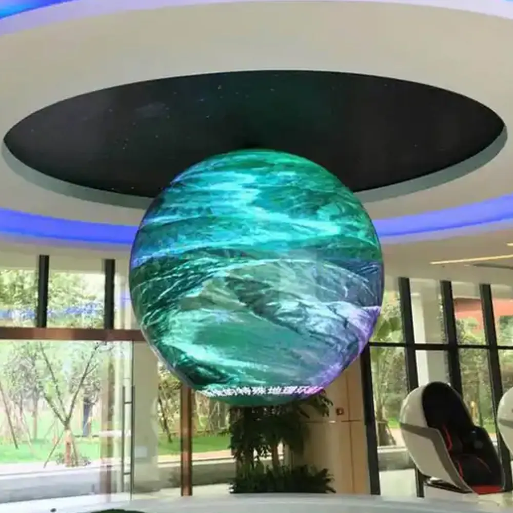 Mooi Design Indoor Tentoonstelling 360 Kijkhoek Sferisch Led Scherm 3d Holografische Display Led Paneel Scherm Oem Aangepaste Fabriek