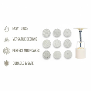 Dễ dàng-phát hành thiết kế DIY bánh công cụ cấp thực phẩm nhựa hoa tem sáng tạo MOONCAKE khuôn - Product Image 2