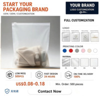 Sacs plats refermables personnalisés écologiques en PE transparent noir pour l'emballage de vêtements, chaussures, chaussettes et rangement à fermeture éclair