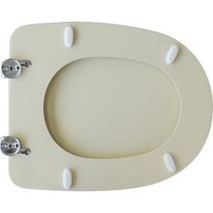 Siège de toilette à fermeture douce à dégagement rapide pour Cesame Aretusa Vase, design européen moderne, en MDF, plastique et urée, couleur champagne, pour salle de bain - Product Image 3