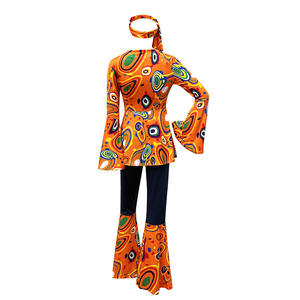 الهيبي النساء كرنفال حفلة هالوين خمر مزهرة 70s80s روك الهيب هوب ديسكو الرجعية تأثيري الزي - Product Image 3