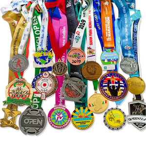 Médaille sur mesure russe Finisher Puzzle badminton Bodybuilding Médaille or vélo bjj Lutte Médaille de Noël et rubans Médaille 3d personnalisée - Product Image 1