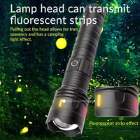 Lampe de poche tactique extérieure en alliage d'aluminium 8000mAh batterie USB Laser blanc 4 Modes torche fluorescente 4 Modes