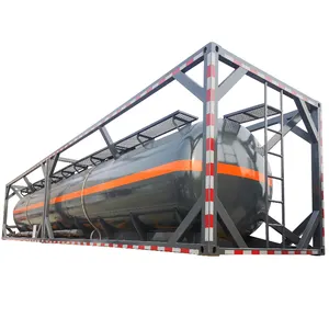 20FT 40FT ISO tank container for transport chemical liquid hydrochloride, hydrogen chlorate, sodium hydroxide