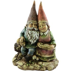 OEM All'ingrosso <span class=keywords><strong>Della</strong></span> Fabbrica 12 Pollici di Altezza <span class=keywords><strong>Della</strong></span> Resina Seduta Gnome Paio di Prendere un Periodo di Riposo su Log - Product Image 1