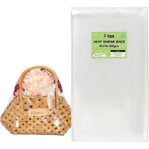Heat <b>Shrink</b> Bags 12x17in 100pcs POF Food Grade For Gift Wrapping And Storage - Product Image 1