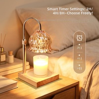 Premium Elegante Trendige Geprägte Glas-Duftlampe mit Dimmer und Timer, Rauchfreie Duftwärmer-Dekorationslampe für Schlafzimmer