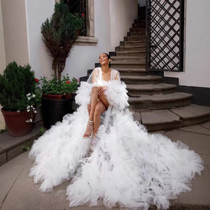 S0362L nuovo stile 2025 Sexy <span class=keywords><strong>abito</strong></span> da sera da donna donna <span class=keywords><strong>in</strong></span> gravidanza sfilata a coda lunga soffice <span class=keywords><strong>Tulle</strong></span> <span class=keywords><strong>gonna</strong></span> <span class=keywords><strong>abito</strong></span> da sera - Product Image 4