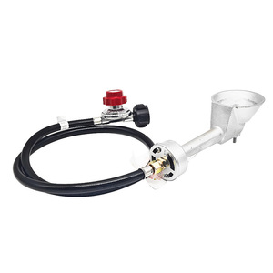 Estufa de gas portátil de hierro fundido plegable para acampar al aire libre con manguera y regulador - Product Image 5
