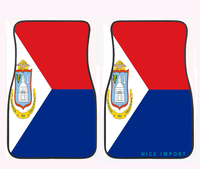 Tapis de sol de voiture avec drapeau des îles vierges américaines, tapis de sol de voiture antidérapants, accessoires automobiles universels