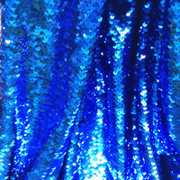 Tissu en maille à paillettes imprimé sirène brodé de 5 mm, extensible, effet écailles de poisson laser pour robe de mariée, fête, 100% polyester