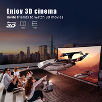 Projecteur vidéo intelligent portable de poche Byintek P70 Mini pour l'enseignement en extérieur, Android 3D 4K avec mise au point automatique, batterie Li-ion 8000 mAh