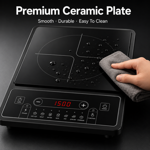 Cuisinière à induction électrique la plus vendue, économique, avec plaque en verre céramique, commande tactile, installation sur comptoir KI02009 - Product Image 5