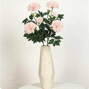 ดอกดาเลียประดิษฐ์สีส้มจาก Meiduo Flower Industry ดอกสามดอก ช่อดอกเดียว ก้านเดี่ยว ตกแต่งบ้าน ตกแต่งงานแต่งงาน - Product Image 2