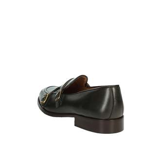 Mocassins pour homme Kebo en cuir noir à double boucle, chaussures habillées - Product Image 2