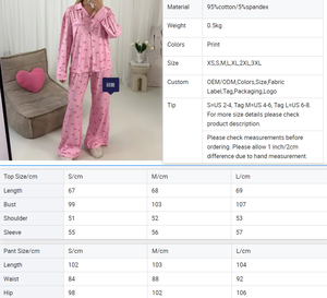 Pijama QINSI Personalizado de Dos Piezas en Algodón para Mujer con Estampado de Lazo, Manga Larga y Bolsillo - Product Image 6