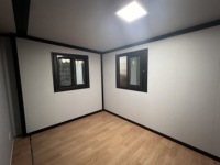 Maison conteneur préfabriquée extensible 20ft 40ft avec mur en verre, usine chinoise de maisons conteneurs préfabriquées