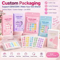 Patchs anti-acné les plus vendus : Patchs hydrocolloïdes colorés, de style dessin animé et en forme d'étoile qui dissimulent les imperfections.
