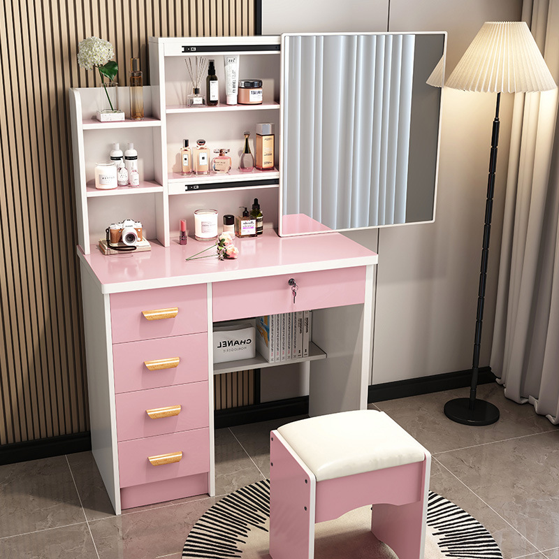 80cm plataforma corredera espejo Rosa izquierda gabinete-198