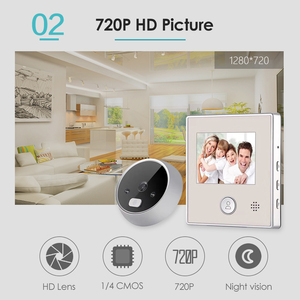 2.8 <span class=keywords><strong>inch</strong></span> LCD 1.3MP Video Kỹ Thuật Số chuông cửa Night Vision điện tử Door lổ nhìn trộm <span class=keywords><strong>Viewer</strong></span> Video Camera Door chuông cho an ninh nhà - Product Image 3