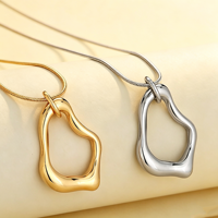 Ensemble collier et boucles d'oreilles pendantes irrégulières, forme abstraite minimaliste, bijoux de mode pour femmes