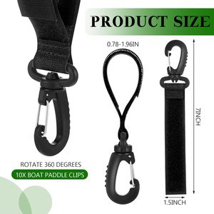 Support de pagaie amélioré en nylon pour SUP et kayak, et supports de fixation pour bateau gonflable - Product Image 2