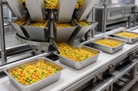Cubes de légumes mixtes IQF calibrés en gros - Mélange de maïs, carotte et pois pour la restauration, la vente au détail et les plats préparés