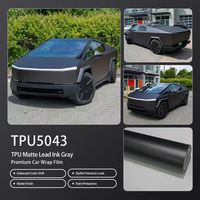Film de protection automobile personnalisé en TPU mat gris encre, revêtement nano, sans résidu, bonne conformité, autocollant de tuning pour véhicule